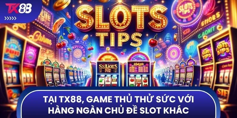Tại TX88, game thủ thử sức với hàng ngàn chủ đề slot khác nhau